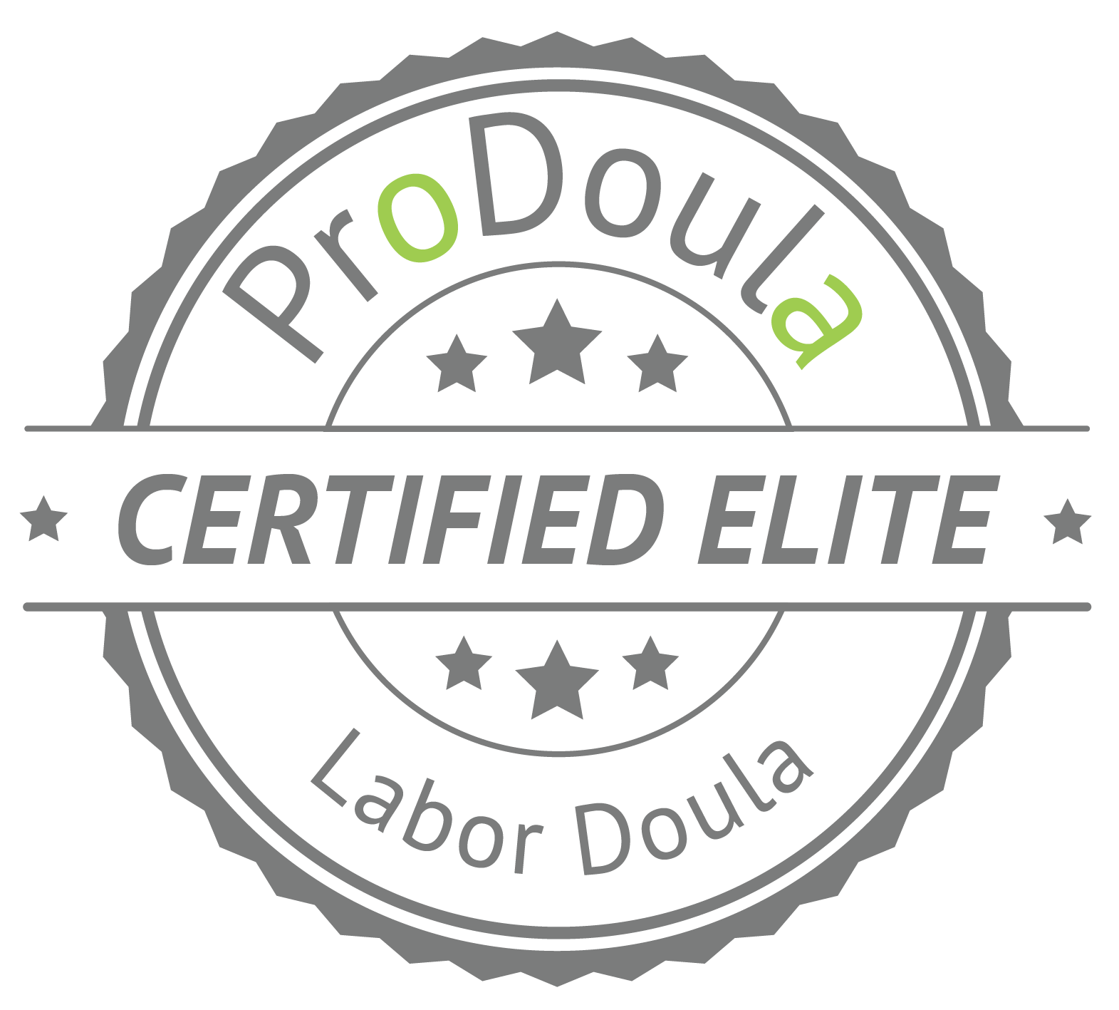Proud Doula Certified Elite Labor Doula badge